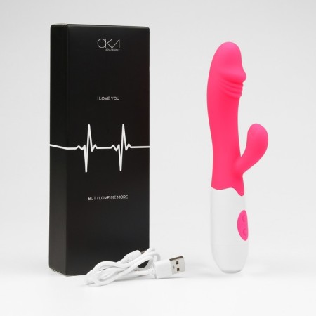 Vibrator-Roller "Wow", 30 modes, clitoris stimulator and points G, IP67, battery, pink-5