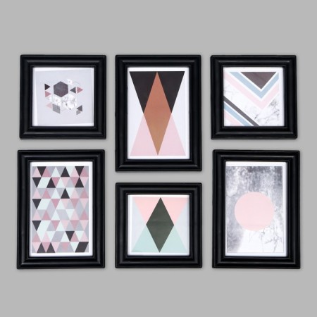 Photo frame in 6 photos 10x10, 10x15 cm "collage" black set 6 pcs 25x33.5x8 cm-4