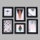 Photo frame in 6 photos 10x10, 10x15 cm "collage" black set 6 pcs 25x33.5x8 cm