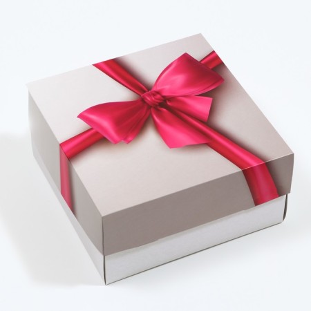 Confectionery packaging, box, "pink bow", 30 x 30 x 15 cm, 2 kg