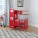 Toy kitchen made of wood "vintage", red color