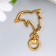 Carabine Metal "Dolphin" gold 4.2x3.1 cm