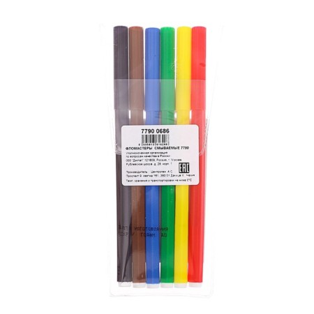 Flomasters 6 flowers centropen Penguins 7790/06, line 1.0 mm, plastic envelope-1