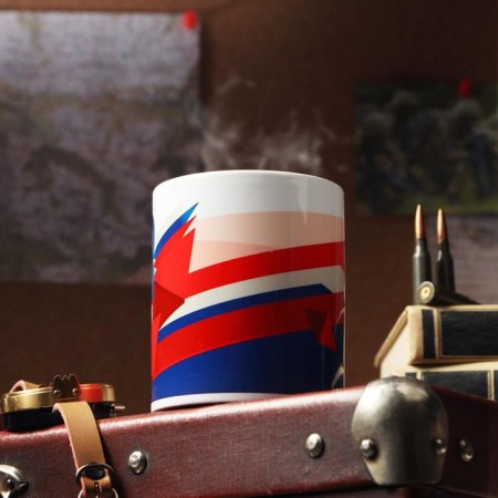 Mug "From February 23. Flag ", with application-1