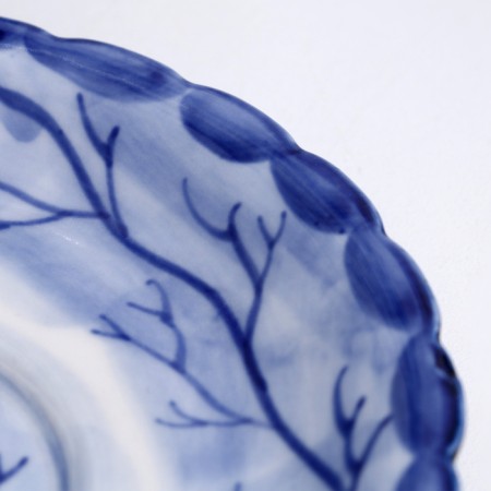 The saucer Gzhel "Maria", white-blue, ceramics,-2
