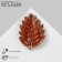 Alkha's “leaf” brooch, brown color in matte gold