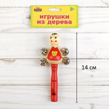 A rattle with bells "Bukashki", color mix-1