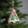 Christmas tree toy "Christmas tree with a snowman", from batteries, a glow of warm white