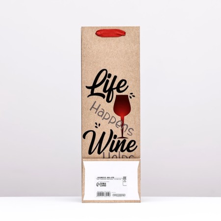 Package for the bottle "Wine Helps", 12 x 36 x 9 cm-2