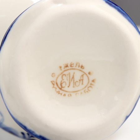 Vase "Bud", Gzhel, Porcelain, 10 cm-3
