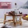 Table - a tray for wine with a menage and folding legs ADELICA, 3 persons, d = 32 × 2.8 cm, birch