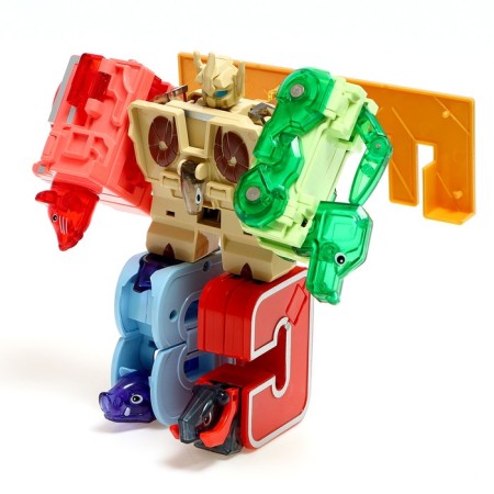 Robo-Bukva "Beasts", set 6 in 1, transformed, gathered in 1 robot-3