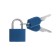 The castle of a hinged suitcase, small, blue