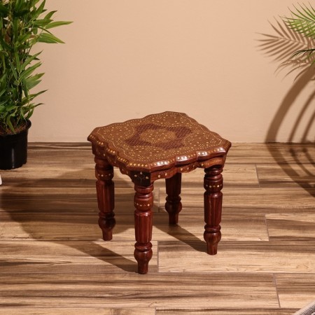 Coffee table 38x38x38 cm, tree shisham-1