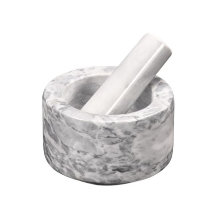 Stupa with pestle Kesper, white marble, d = 13x8 cm