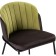Siolim Metal/velor stool/velor, black/brown/olive 54x60x76 cm