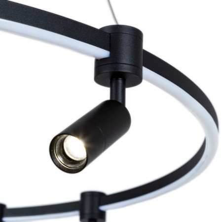 Suspended chandelier Arte Lamp Ring A2186SP-1BK, LED, 75 W, 80x80x120 cm, 6000 lm, remote control, black-5