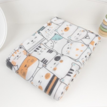 Fleet blanket "Cats", size 100x118 cm-1