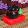 Plastic pendulum from the solar battery "Cat Mani-Neko with a tree" Black 8x10x6 cm