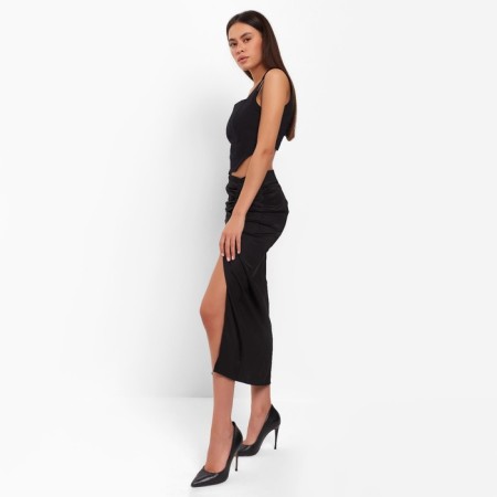 Top female denim Mist: Denim R.44, Black-2