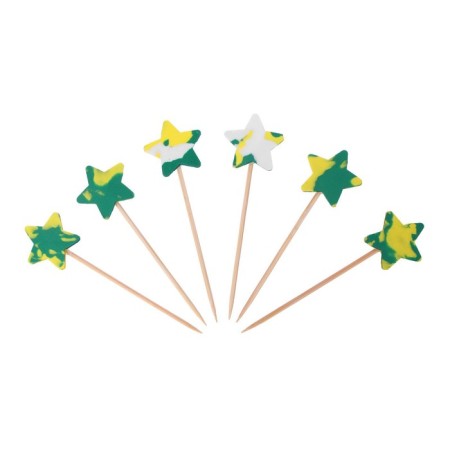 Skewers "Stars", 6 pcs., Mix color-1