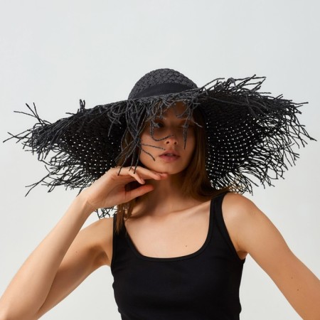 Women's hat Minaku "Summer Mood", size 56-58, color black-6