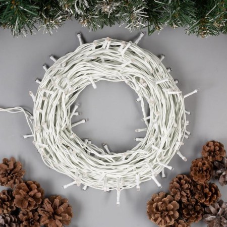 Garland “thread” 20 m, IP44, white thread, 200 LED, glow warm white, 8 modes, 220 V-1