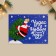 Postcard-Mini "Miracles in the New Year!", Santa Claus with a star, 6 x 8 cm, New Year