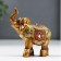 Souvenir Polystone "African Elephant in the Golden, Openland Popone" MIX 8.5x7x3 cm