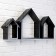 A set of wall shelves "Black houses", 3pcs, (36*30cm, 31*23cm, 26*17cm)