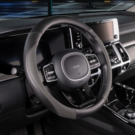 SkyWay Combo-6 braid braid, eco-leather, black-gray, s01102291-1