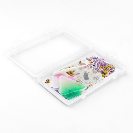 Set for creating acrylic key cards with stickers "for a girl"-5