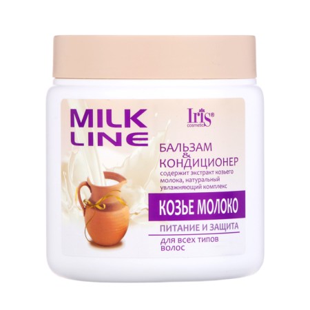 Hair Container Iris Cosmetic Milk Line "Goat milk", for all hair types, 500 ml