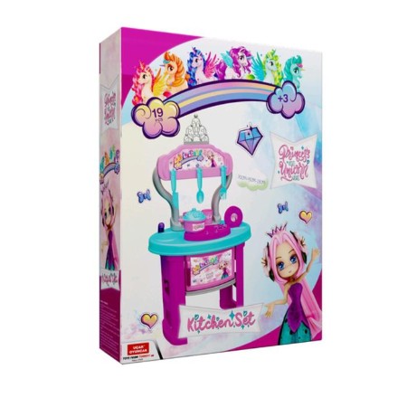 Kitchen on the legs "Princess and unicorn", 19 items-1