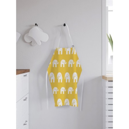 Apron kitchen with a photo print "Caravan Elephants", adjustable, size OS-1