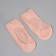 Socks for pedicure, silicone, with perforation, with a separator, 17 × 7 cm, beige color