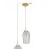 Mantra Nora, E27, 3x20W chandelier, gold color, marble