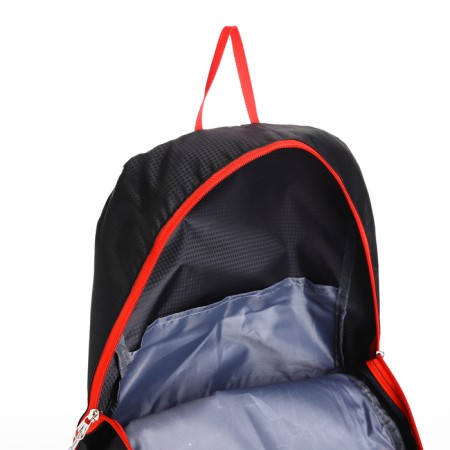 Tourist backpack 25l, folding, waterproof, with lightning, 4 pockets, black color-4