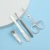 Manicure set, 4 objects, silver color