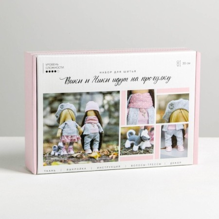 Sew for sewing. Interior dolls "Girlfriends Vika and Nicky- for a walk", 30 cm-1