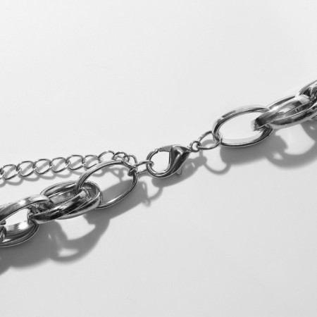 The necklace "chain" standard, silver color, 45 cm-2