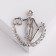 Femida Brooch Goddess of Justice, 4.5 cm, silver color