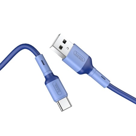 Hoco X65, Type -C - USB, 3 A, 1 m, TPE braid, blue-1