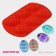 The form for baking the share "Easter. Easter eggs ”, silicone, 32.5 × 19.5 cm, 6 cells (9.7 × 6.8 cm), red color