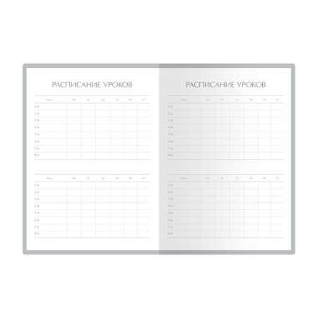 Universal diary for grades 1-11, 48 sheets, "pocket animals", solid cover, artificial leather, lies, tinted block-2