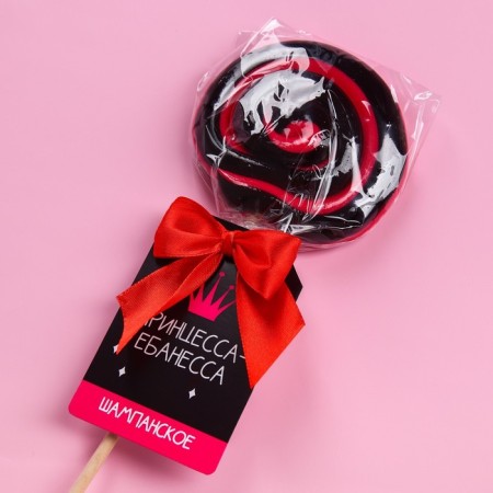 Lollice with alcohol "Princess", taste: champagne, 100 g. (18+)-3