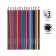 Pencils of 18 colors, Erichkrause, plastic, hexagonal, 3.0 mm barrels, cardboard packaging, Euro suspension