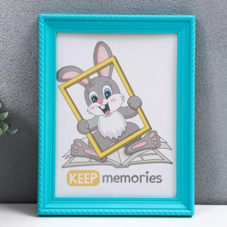 Photo frame plastic L-1 15x21 cm turquoise (plastic screen)