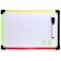 Magnetic-marker board with magnets and marker "Color" 1 × 30 × 20 cm, mix