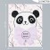 Magnet with a block "Panda with a bow" 12.5x15.7 cm